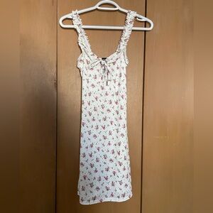 PrettyLittleThing White Floral Dress